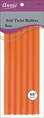 Annie Soft Twist Rollers 6pcs Orange