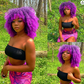 Kinky Curly Hair Afro Synthetic Wig (Violet)