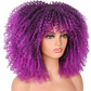 Kinky Curly Hair Afro Synthetic Wig (Violet)