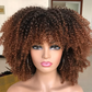 Kinky Curly Hair Afro Synthetic Wig (Brown Ombre)