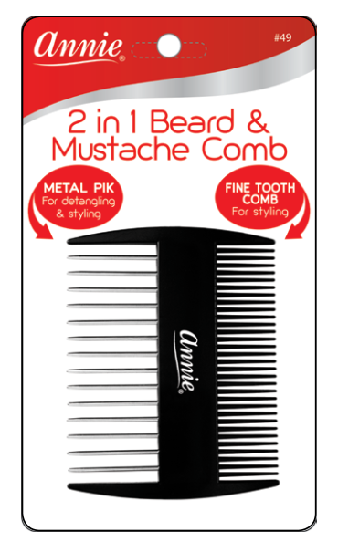 Annie 2 in 1 Beard & Mustache Comb