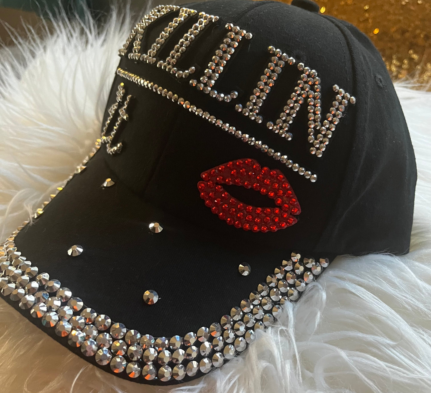 Bling Hat - "Killing It" Rhinestone (Black)